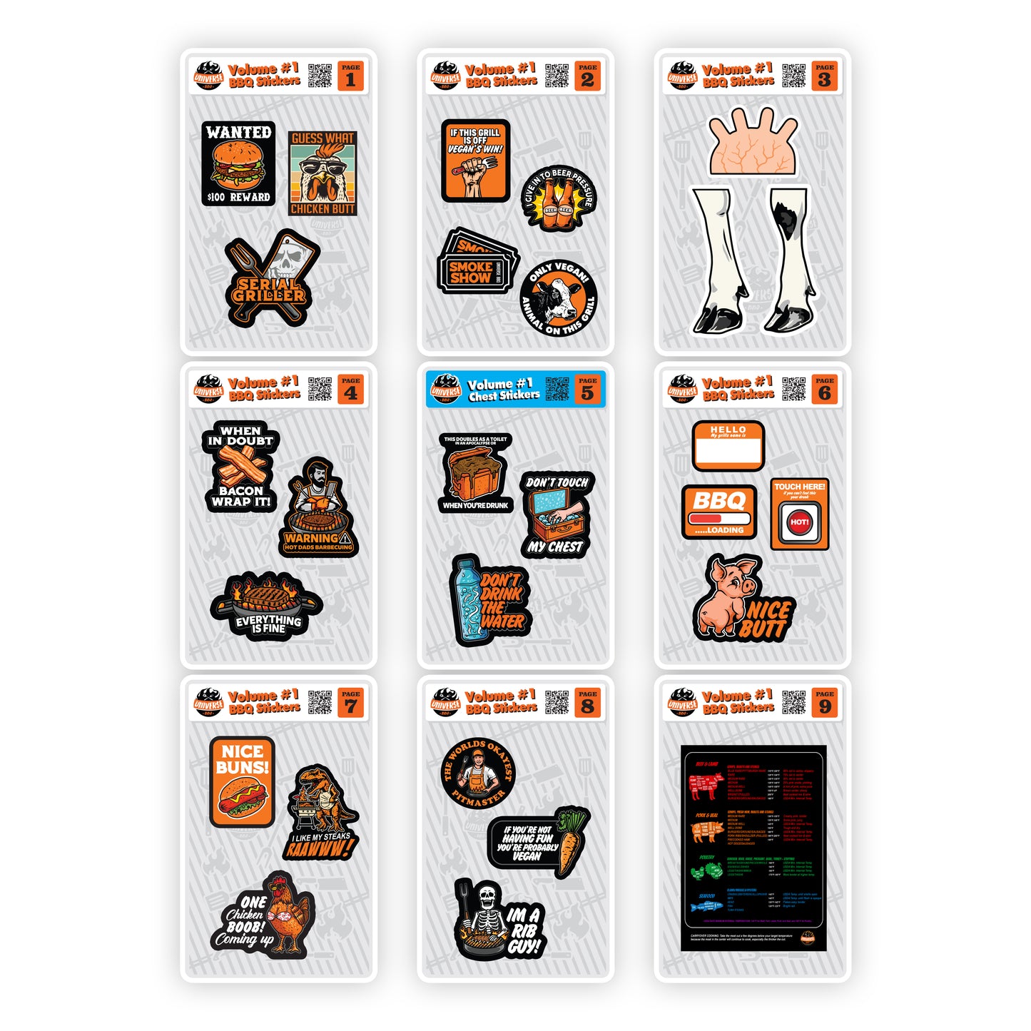 BBQ Universe Stickers Vol#1